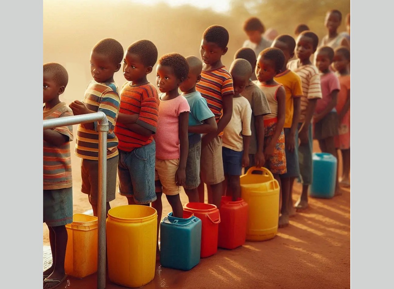 Cracked desert earth — drought and water scarcity