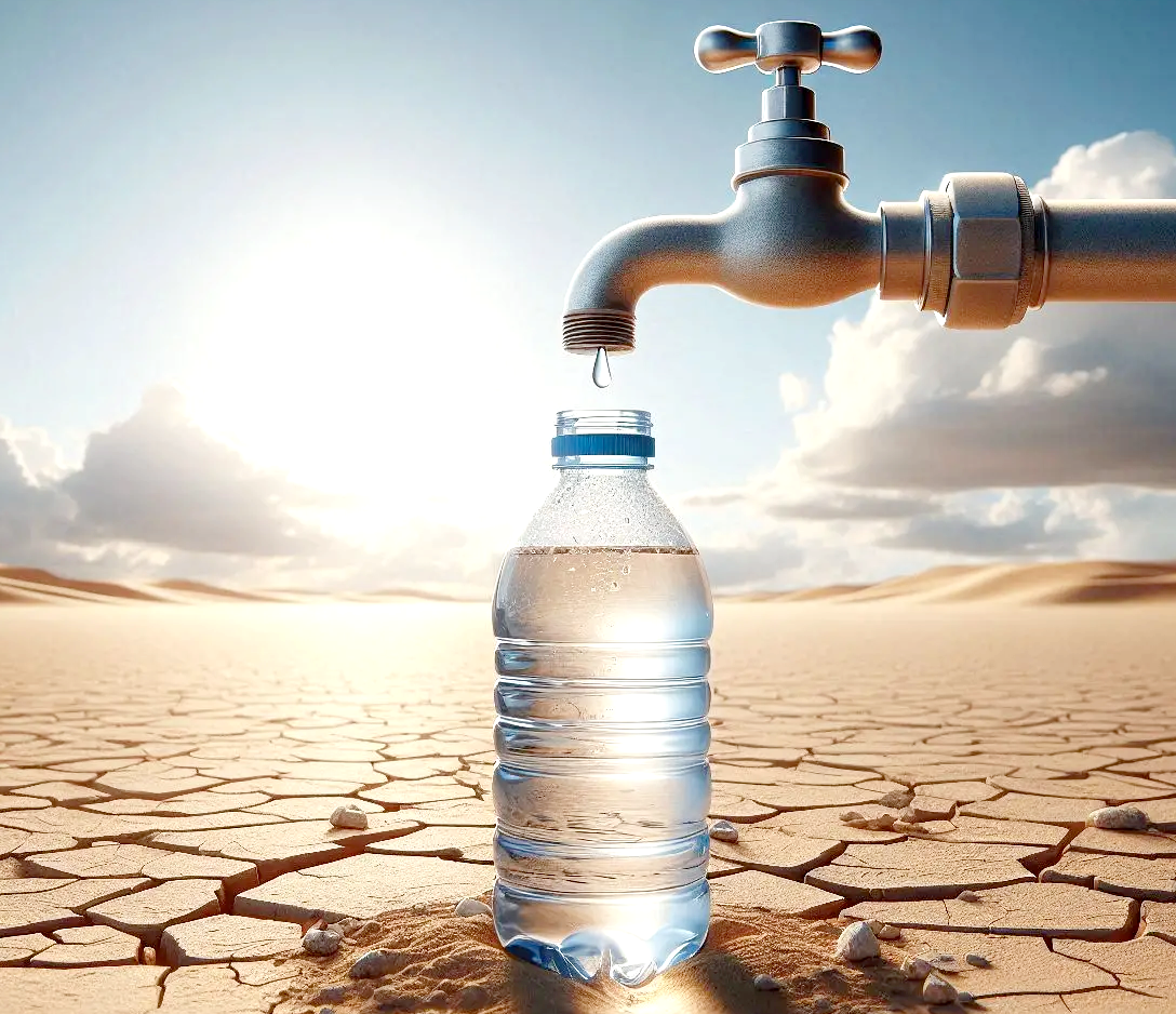 Atmospheric water harvesting system deployed in an arid field environment